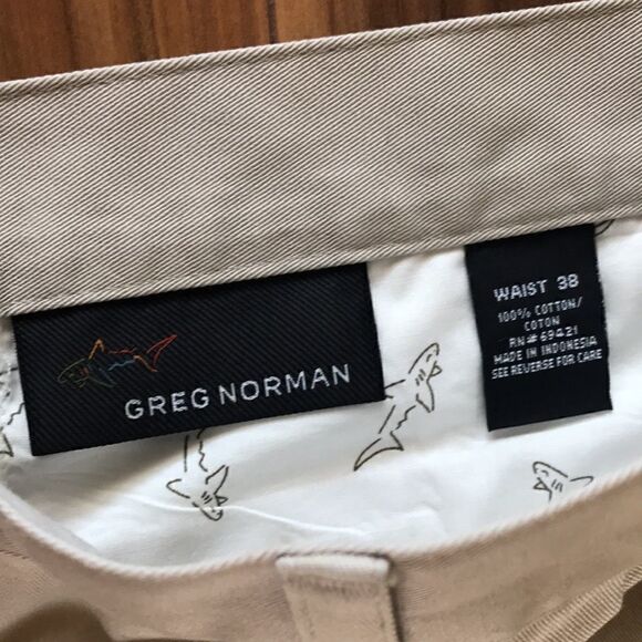 Greg Norman Mens Khaki Shorts - Picture 3 of 6